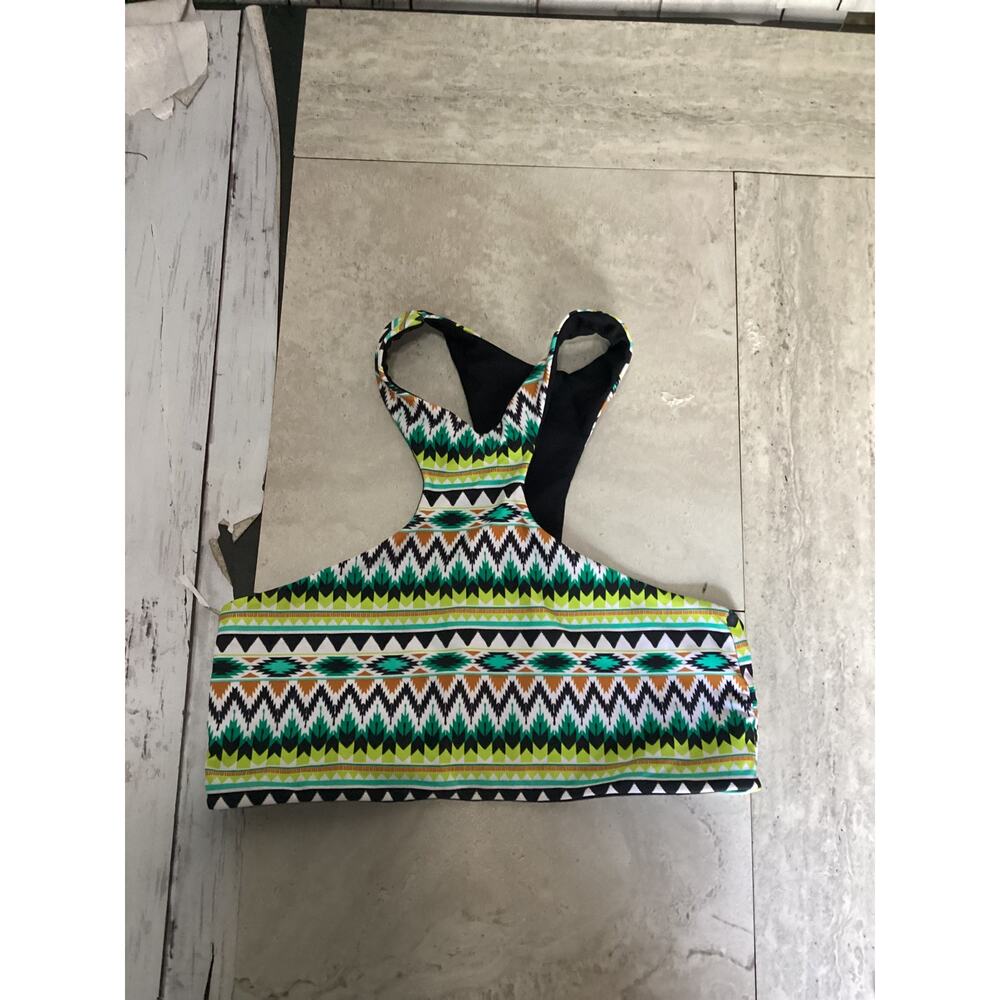 Issa de 'mar Women's Tribl Instincts Reversible Crop Bikini Top Size Medium